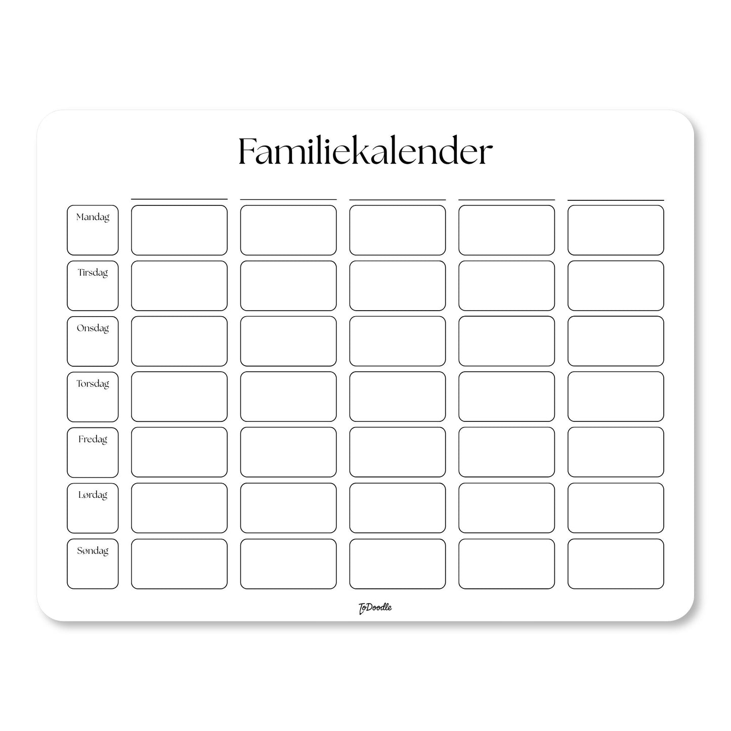 ToDoodle™ Familiekalender