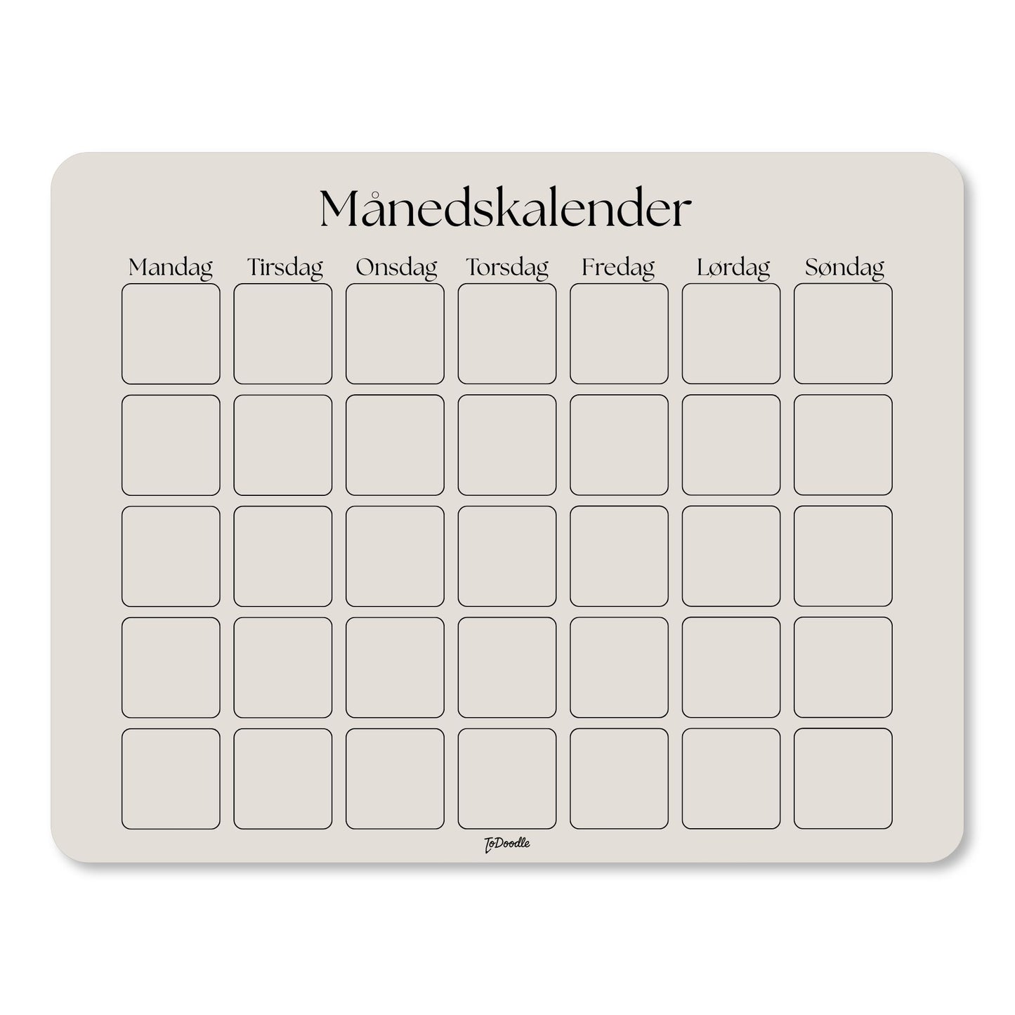 ToDoodle™ Månedskalender