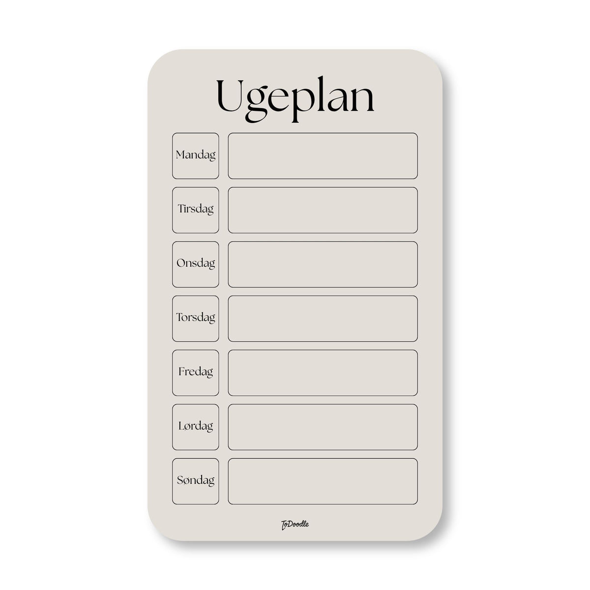 ToDoodle™ Ugeplan